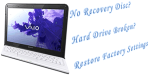 sony vaio laptop recovery disk